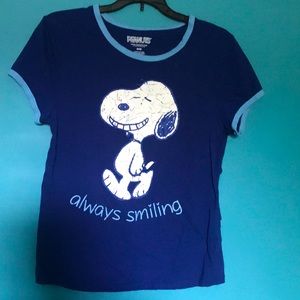 Peanuts Snoopy Always Smiling Short Sleeve Tee